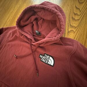 The North Face Red Long Sleeve Fleece Sweatshirt Hoodie Women's Size L